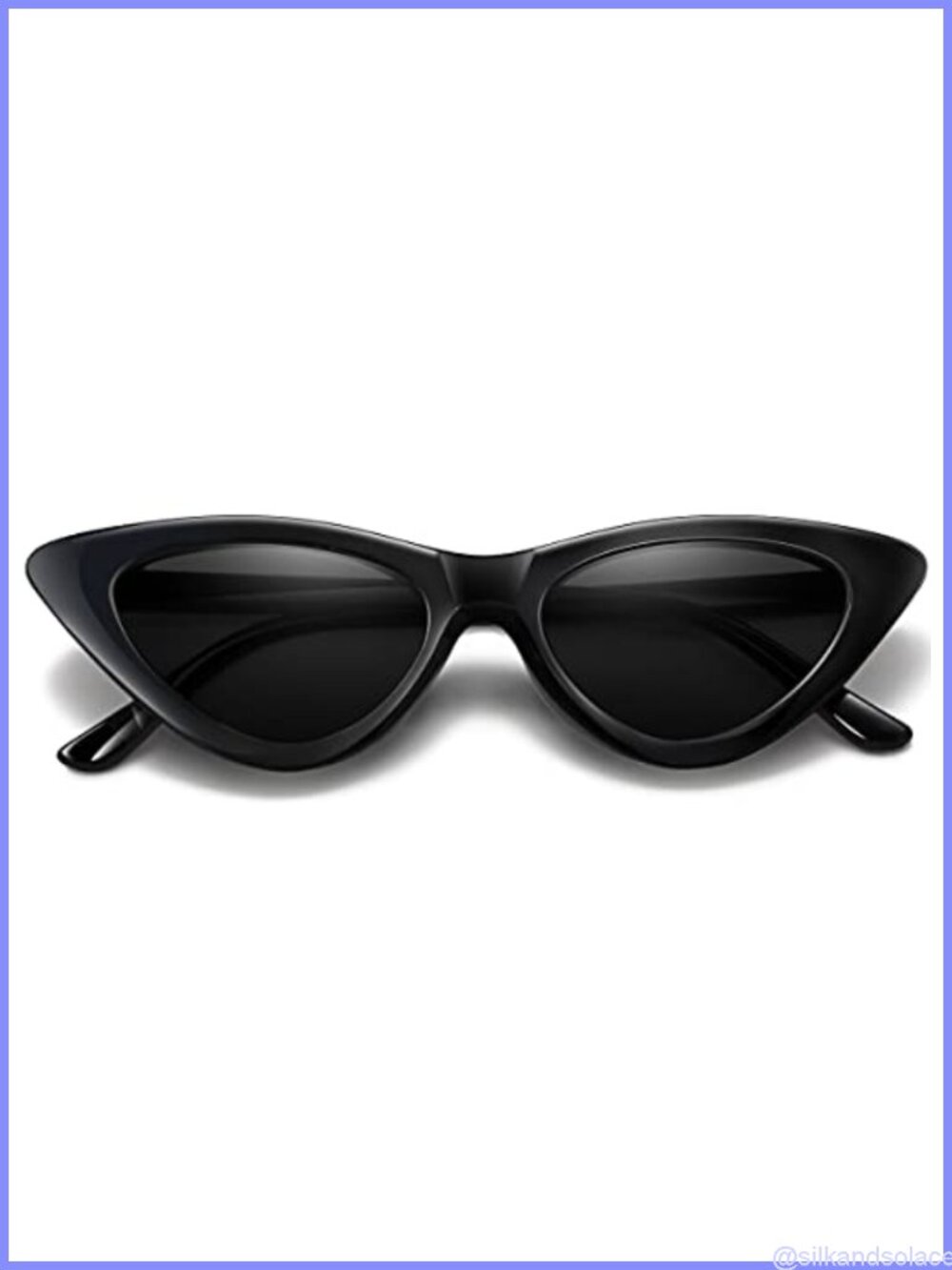 Vintage Cat Eye Sunglasses Retro Narrow Cateye UV400 Protection Sun Glasses